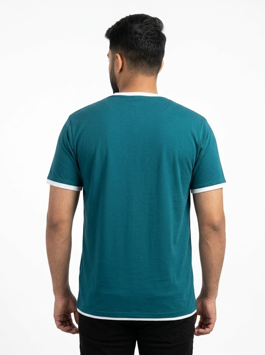 classic Teal Regular Fit Tee